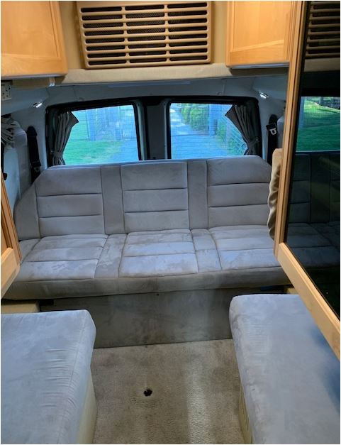 Rear electric couch and cushions (WA) 